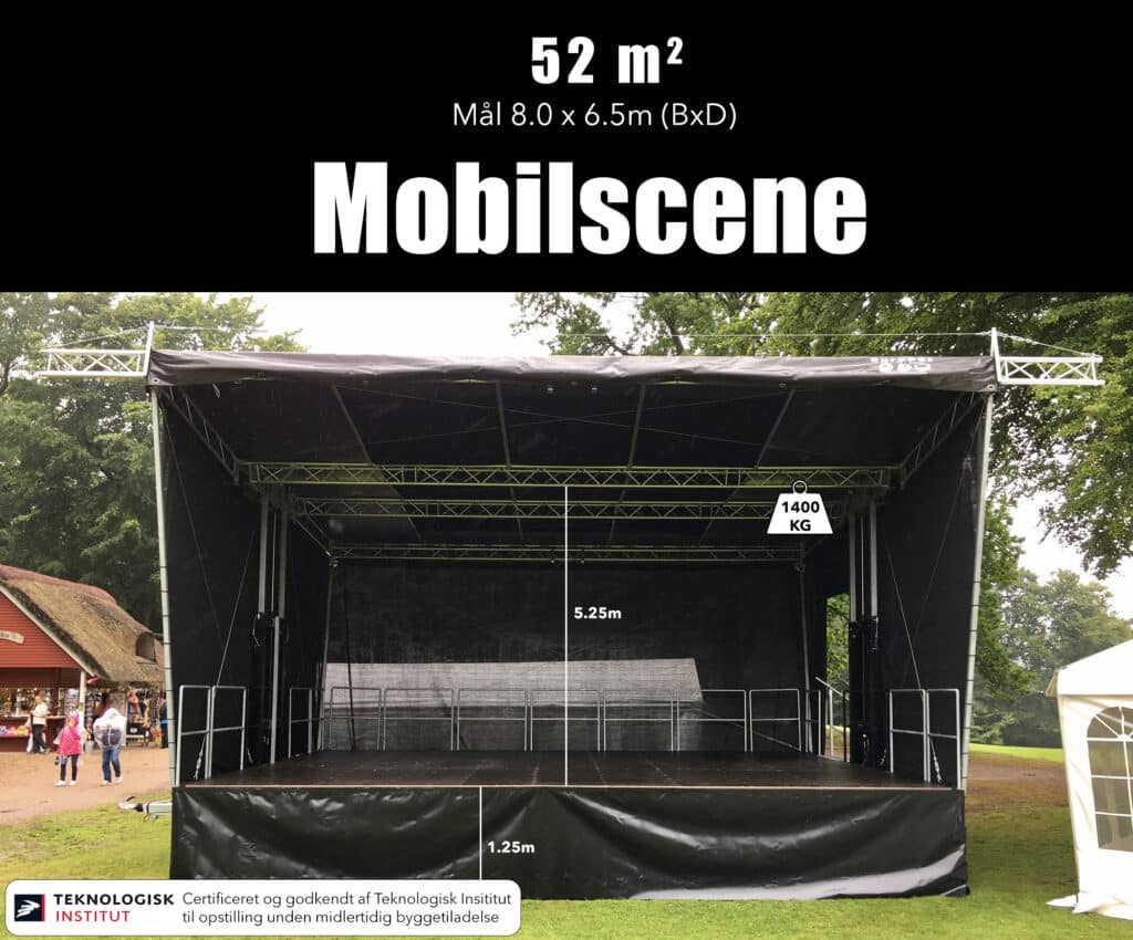 Større Mobilscene – 52 m2 scene