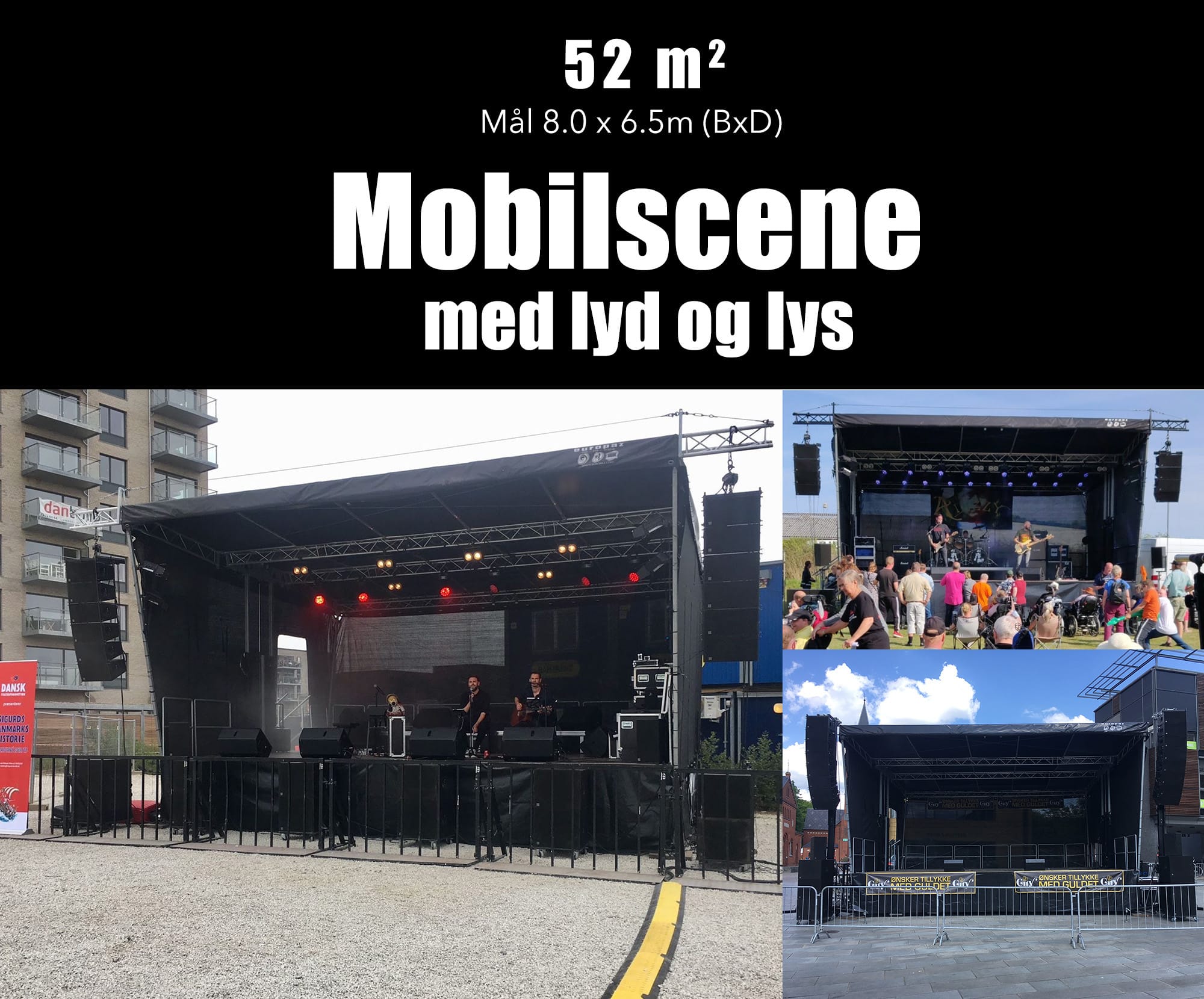 Større Mobilscene – 52 m2 scene