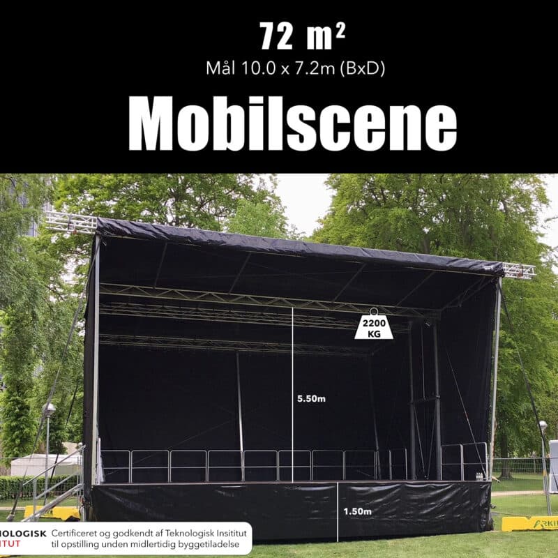 Stor Mobilscene – 72 m2 scene